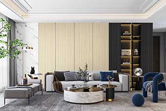 淮南轻奢风格-客厅